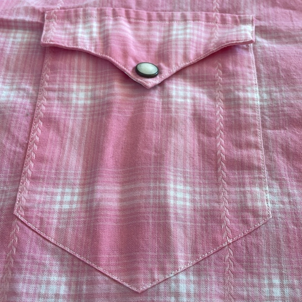 Polo by Ralph Lauren Pink Plaid Western Snap Shirt - Picture 3 of 13
